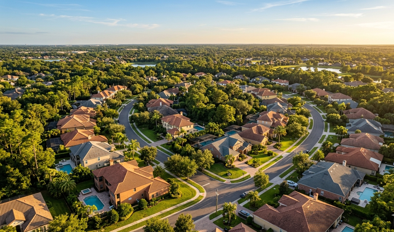 Florida closing costs guide for buyers and sellers — Central Florida homes aerial view